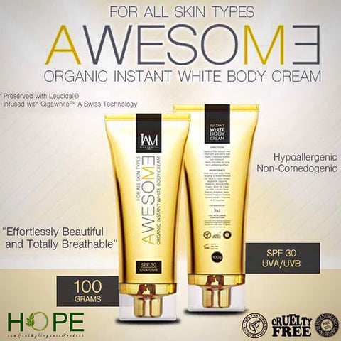 Awesome Organic Instant White Body Cream